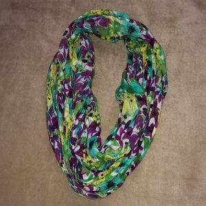 Thin Floral Infinity Scarf